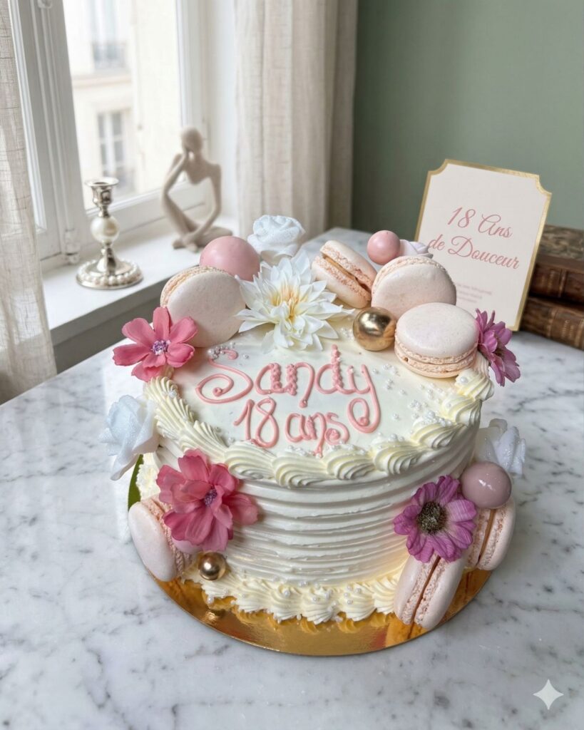 gateau anniversaire sandy